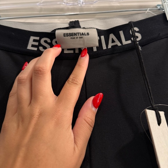 NWT Unisex Essentials Black Athletic Shorts | Stretchy & Comfortable Fit - Picture 3 of 4